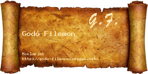 Godó Filemon névjegykártya